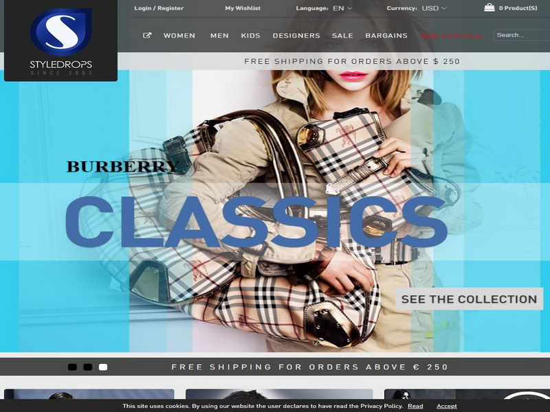 Styledrops website positioning