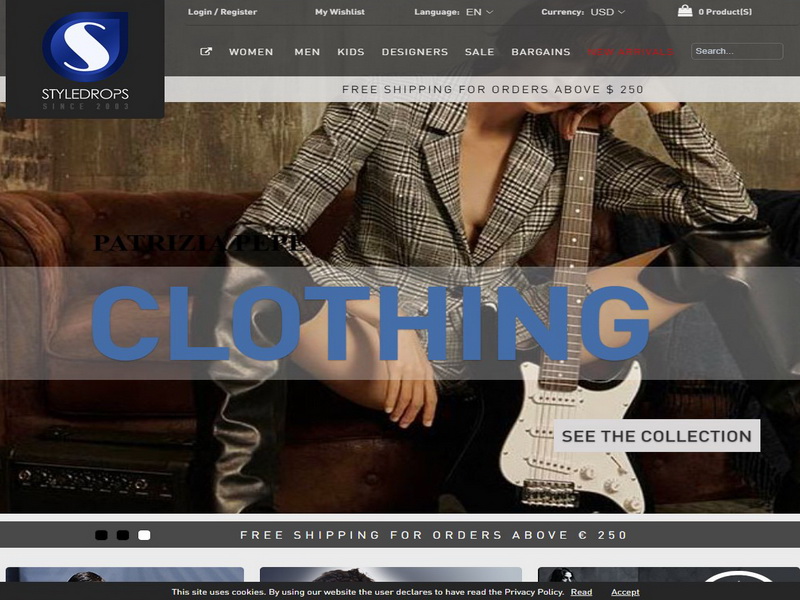 Styledrops werbsite positioning