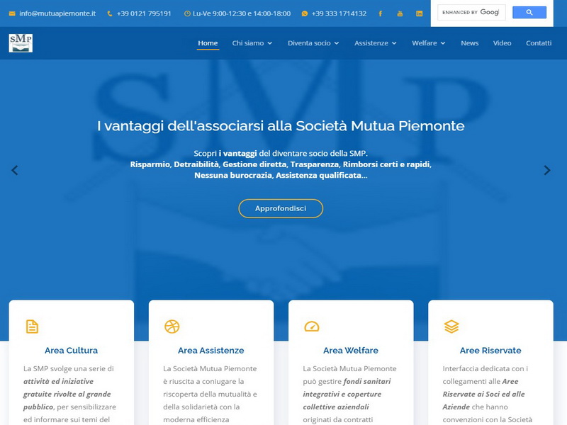Mutua Piemonte website positioning